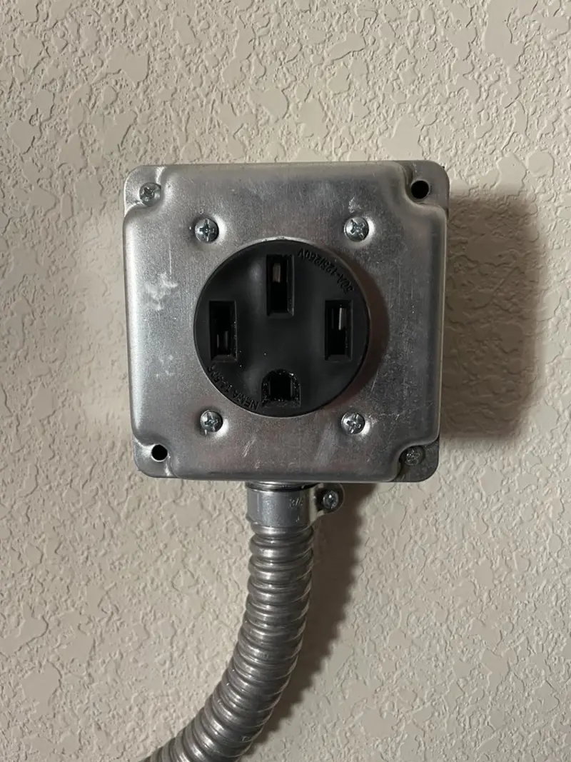 NEMA 14-50 outlet installed for Electrical Panel Upgrade in Lakeland Village